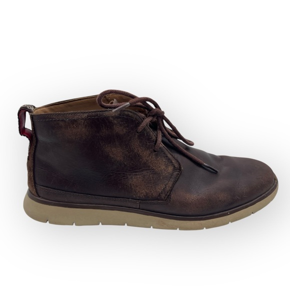 UGG Freamon Chukka Brown Waterproof Leather Ankle Boots‎ 1017277- Mens Size 10 - Picture 1 of 8